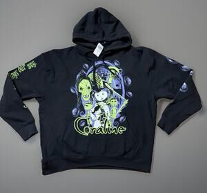 Coraline Group Tonal Print Hoodie Size MEDIUM New With Tags